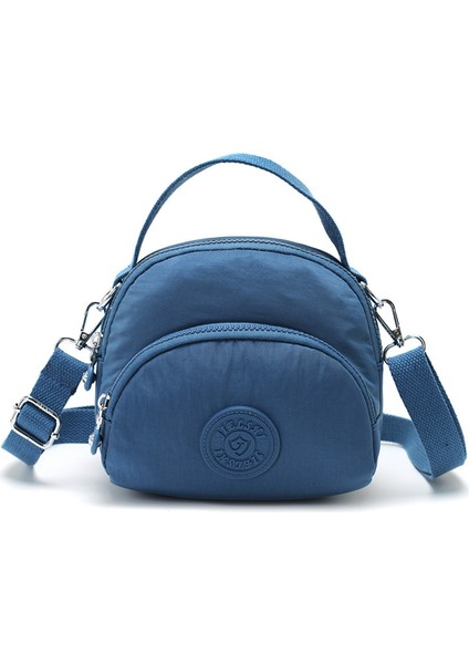 Çapraz Askılı Çanta Taşınabilir Yüksek Kaliteli Yüksek Yoğunluklu Naylon Kumaş Düz Renk ve Sade Stil, Mavi (Yurt Dışından)