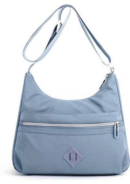 Çapraz Askılı Çanta Taşınabilir Yüksek Kaliteli Nefes Alabilen Naylon Malzeme Düz Renk Modaya Uygun Stil, Mavi (Yurt Dışından)