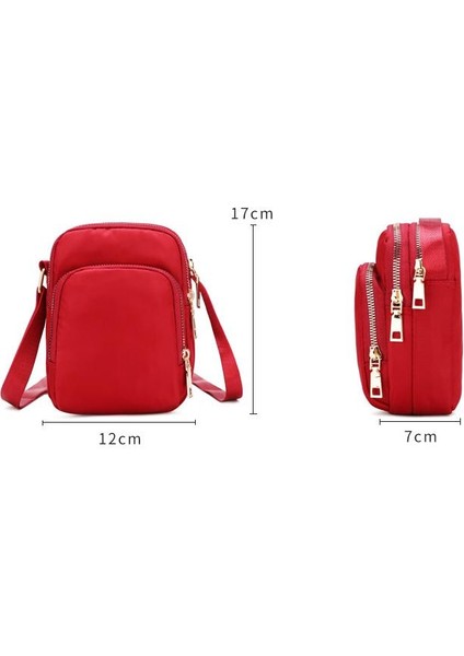 Çapraz Askılı Çanta Taşınabilir Yüksek Kaliteli Naylon Malzeme Kentsel Sade Stil, Kırmızı (Yurt Dışından) fiyatları