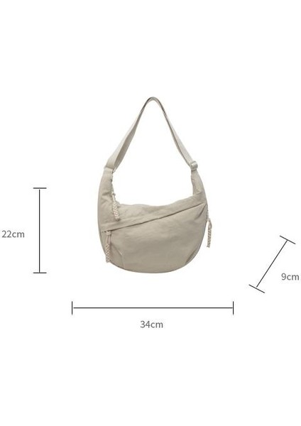 Çapraz Askılı Çanta Taşınabilir Naylon Malzeme Modaya Uygun ve Şehirli Sade Stil Çeşıtli Renkler Mevcut, Gri (Yurt Dışından) fiyatları