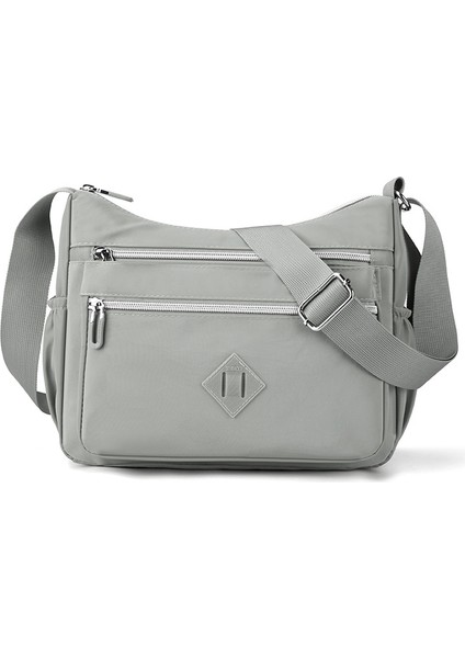 Çapraz Askılı Çanta Taşınabilir Su Geçırmez Yüksek Kaliteli Naylon Malzemenin Çeşıtli Kullanım Senaryoları Vardır, Gri (Yurt Dışından)