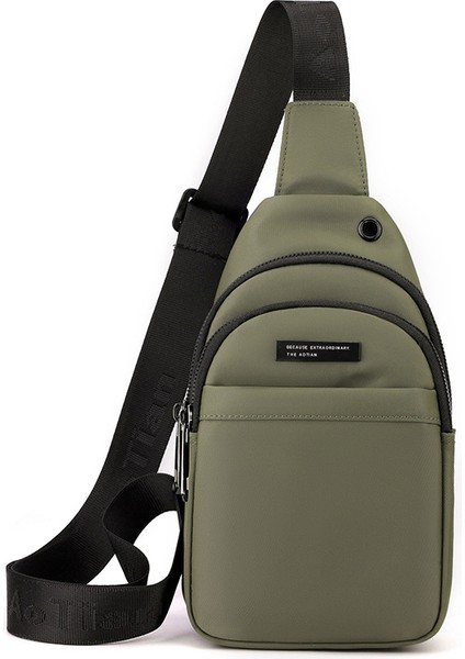 Çapraz Askılı Çanta Taşınabilir Yüksek Yoğunluklu Su Geçırmez Oxford Kumaş Malzemesi Nötr Stil, Yeşil (Yurt Dışından)