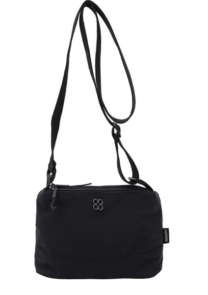 Çapraz Askılı Çanta Taşınabilir Yüksek Kaliteli Naylon Malzeme Kentsel Basit Düz Renk Stili, Siyah (Yurt Dışından)