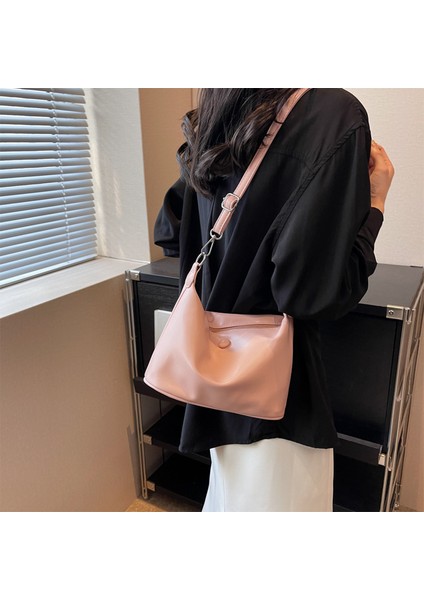 Çapraz Askılı Çanta Taşınabilir Yüksek Kaliteli Pu Kumaş Basit ve Taze Stil Küçük Kare Çanta Stili, Pembe (Yurt Dışından) modelleri