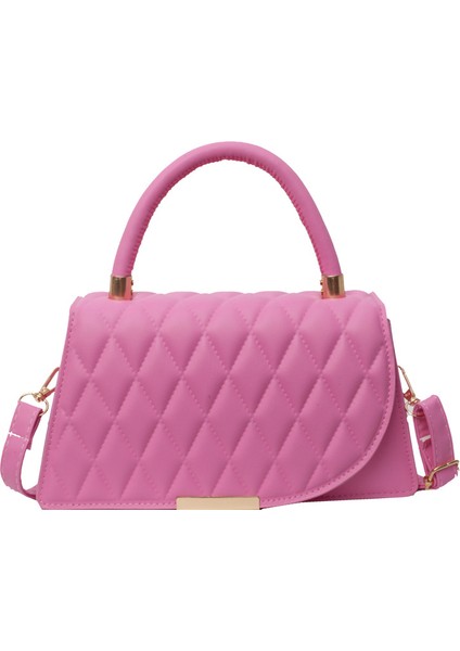 Çapraz Askılı Çanta Taşınabilir Yüksek Kaliteli Rahat Pu Kumaş Yüksek Kaliteli Işçılik Düz Renk ve Sade Stil, Pembe (Yurt Dışından)