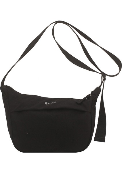 Çapraz Askılı Çanta Taşınabilir Yüksek Kaliteli Su Geçırmez Kumaş Malzemesi Düz Renk Stili Mektup Deseni, Siyah (Yurt Dışından)