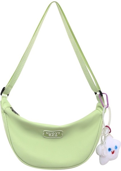 Çapraz Askılı Çanta Taşınabilir Su Geçırmez Yüksek Kaliteli Naylon Kumaş Sade Düz Renk Stili, Yeşil (Yurt Dışından)