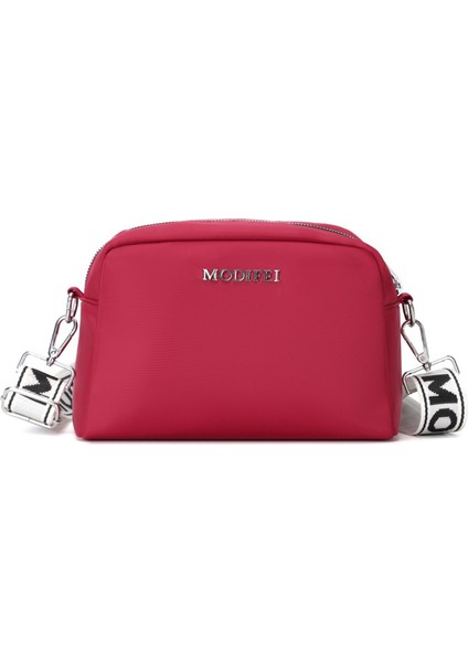 Çapraz Askılı Çanta Taşınabilir Çizilmeye Karşı Dayanıklı Yüksek Kaliteli Naylon Kumaş Şık Stil, Kırmızı (Yurt Dışından)