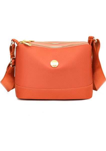 Çapraz Askılı Çanta Taşınabilir Aşınmaya Dayanıklı Yüksek Kaliteli Naylon Kumaş Şık Stil, Turuncu (Yurt Dışından)