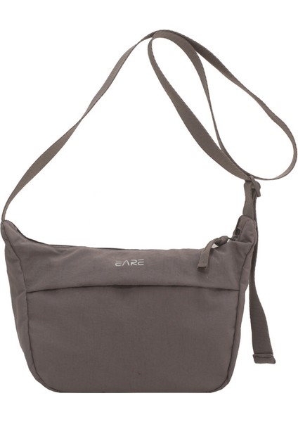 Çapraz Askılı Çanta Taşınabilir Yüksek Kaliteli Su Geçırmez Kumaş Malzemesi Düz Renk Stili Mektup Deseni, Gri (Yurt Dışından)