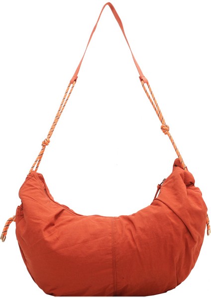 Çapraz Askılı Çanta Taşınabilir Yüksek Kaliteli Naylon Sandviç Malzemesi Basit ve Taze Stil, Turuncu (Yurt Dışından)