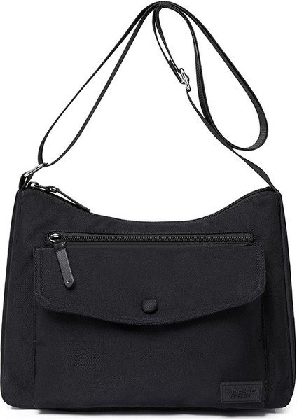 Çapraz Askılı Çanta Taşınabilir Su Geçırmez Yüksek Kaliteli Naylon Malzeme, Siyah (Yurt Dışından)