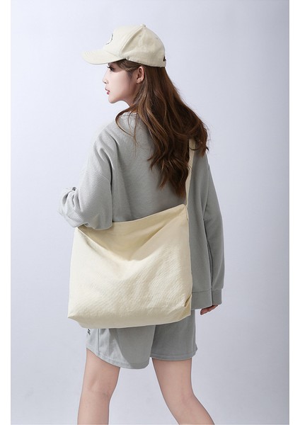 Çapraz Askılı Çanta Taşınabilir Yüksek Kaliteli Kanvas Kumaş Düz Renk Taze Stil, Siyah (Yurt Dışından) modelleri