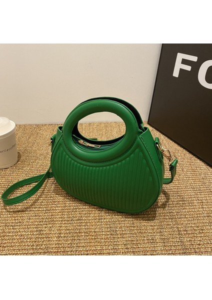 Çapraz Askılı Çanta Taşınabilir Yüksek Kaliteli Pu Malzeme Düz Renk Şık Tasarım Hafif, Yeşil (Yurt Dışından)