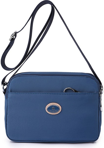 Çapraz Askılı Çanta Taşınabilir Çizilmeye ve Aşınmaya Dayanıklı Yüksek Kaliteli Naylon Kumaş Modaya Uygun ve Modaya Uygun Stil, Koyu Mavi (Yurt Dışından)