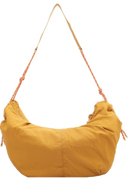 Çapraz Askılı Çanta Taşınabilir Yüksek Kaliteli Naylon Sandviç Malzemesi Basit ve Taze Stil, Sarı (Yurt Dışından)