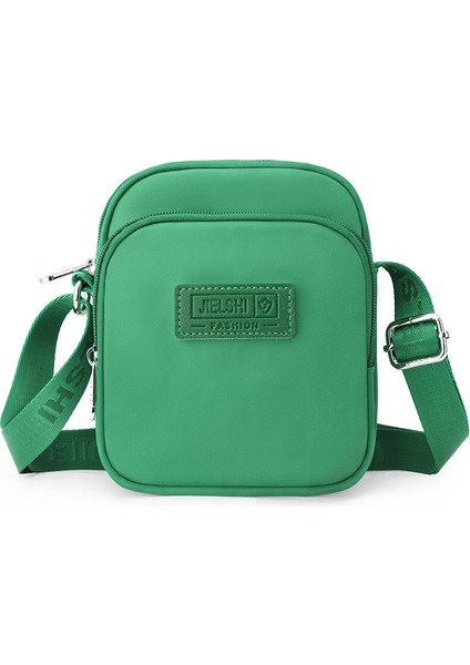 Çapraz Askılı Çanta Taşınabilir Yüksek Kaliteli Aşınmaya Dayanıklı Naylon Kumaş Basit Tarzda Küçük Kare Çanta Tarzı, Yeşil (Yurt Dışından)