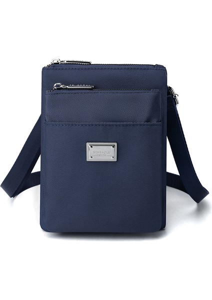 Çapraz Askılı Çanta Taşınabilir Yüksek Kaliteli Naylon Malzeme Kentsel Minimalist Tarz, Koyu Mavi (Yurt Dışından)