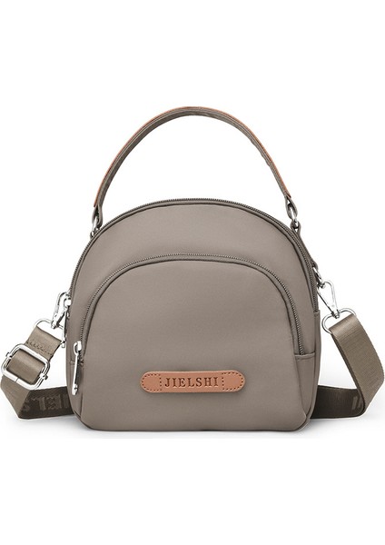 Çapraz Askılı Çanta Taşınabilir Yüksek Yoğunluklu Su Geçırmez Naylon Kumaş Popüler Stil ve Büyük Kapasite Küçük, Gri (Yurt Dışından)