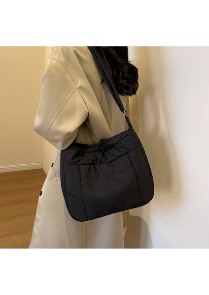 Çapraz Askılı Çanta Taşınabilir Birinci Sınıf Hafif Naylon Kumaş Düz Renk Stili, Bej (Yurt Dışından) modelleri