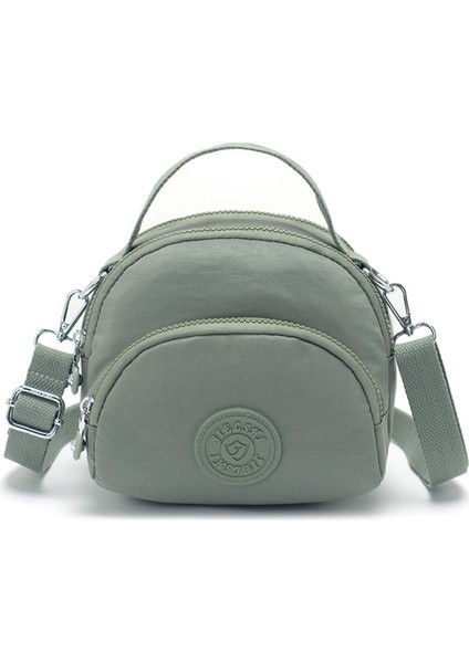 Çapraz Askılı Çanta Taşınabilir Yüksek Kaliteli Yüksek Yoğunluklu Naylon Kumaş Düz Renk ve Sade Stil, Yeşil (Yurt Dışından)