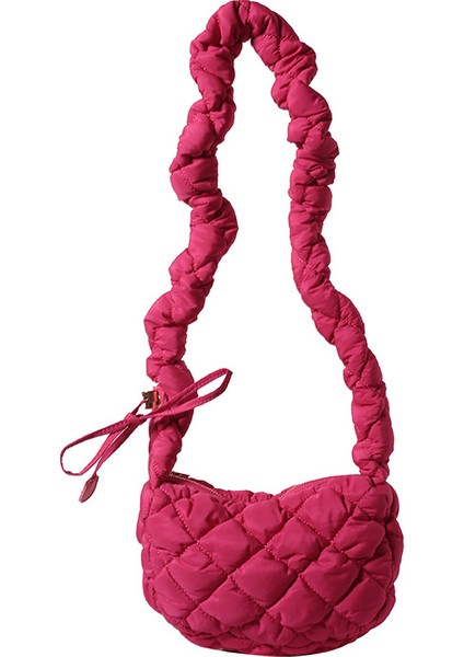 Çapraz Askılı Çanta Taşınabilir Sağlıklı Naylon Malzeme Yüksek Kaliteli Işçılik Düz Renk Stili Yumuşak ve Sert, Kırmızı (Yurt Dışından)