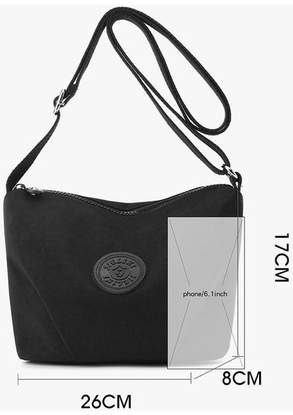 Çapraz Askılı Çanta Taşınabilir Sade Tarza Sahip Yüksek Kaliteli Nefes Alabilen Naylon Kumaş, Gri (Yurt Dışından) fiyatları