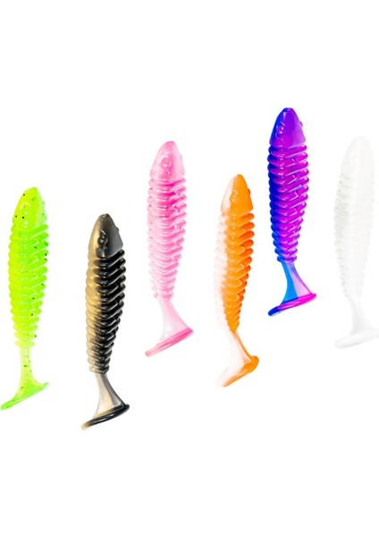 Worm Tail Series 4,5 cm Pink 20 Pcs