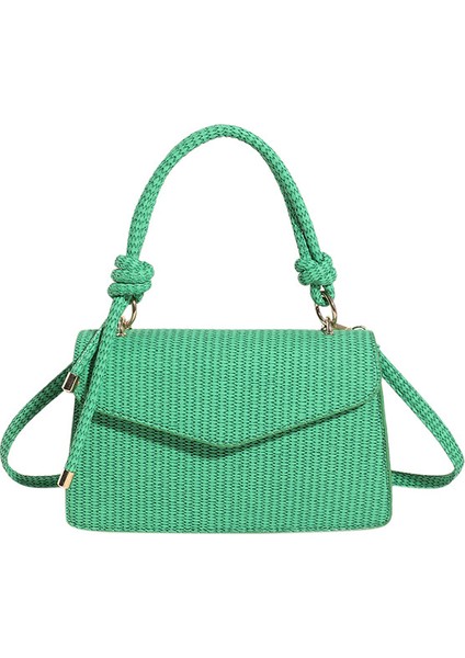 Çapraz Askılı Çanta Taşınabilir Yüksek Kaliteli Pu Malzeme Yüksek Kaliteli Işçılik Düz Renk Yatay Kare Tarzı, Yeşil (Yurt Dışından)