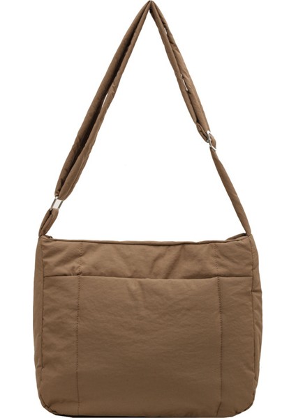 Çapraz Askılı Çanta Taşınabilir Birinci Sınıf Hafif Naylon Kumaş Düz Renk Stili, Haki (Yurt Dışından)