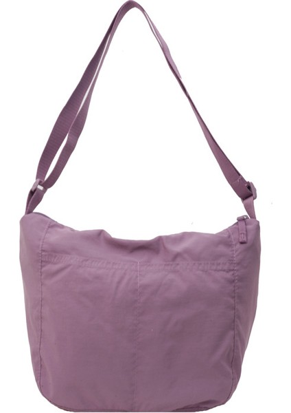 Çapraz Askılı Çanta Taşınabilir Yüksek Kaliteli Naylon Kumaş Basit Düz Renk Stili Büyük Kapasite, Mor (Yurt Dışından)