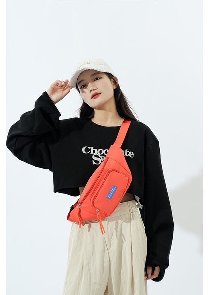 Çapraz Askılı Çanta Taşınabilir Yüksek Kaliteli Naylon Malzeme Şık Düz Renk Stili, Siyah (Yurt Dışından) modelleri