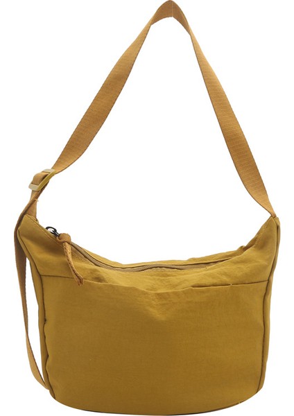 Çapraz Askılı Çanta Taşınabilir Yüksek Kaliteli Özel Kumaşlar Sade Tarz, Sarı (Yurt Dışından)
