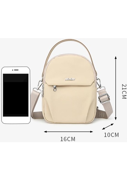 Çapraz Askılı Çanta Taşınabilir Yüksek Yoğunluklu Naylon Kumaş Düz Renk Basit Stil, Koyu Gri (Yurt Dışından) fiyatları