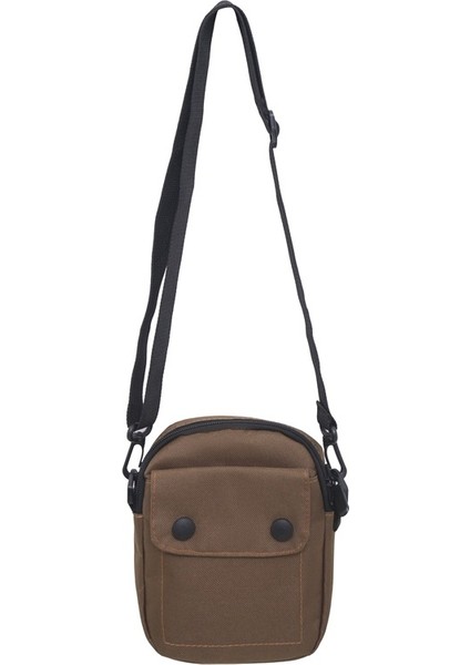 Çapraz Askılı Çanta Taşınabilir Yüksek Kaliteli Naylon Malzeme Kentsel Basit Üç Boyutlu Çanta El Çantası Düz Renk Stili, Kahverengi (Yurt Dışından)