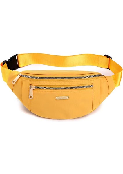 Çapraz Askılı Çanta Taşınabilir Yüksek Kaliteli Polyester Malzeme Çok Yönlü ve Şık Stil, Sarı (Yurt Dışından)