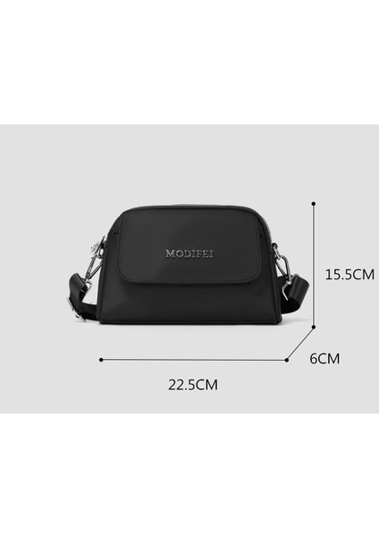 Çapraz Askılı Çanta Taşınabilir Naylon Malzeme Basit Düz Renk Nötr Stil Şık ve Temizlenmesi Kolay, Siyah (Yurt Dışından) fiyatları