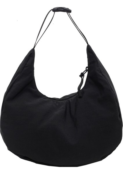 Çapraz Askılı Çanta Taşınabilir Yüksek Kaliteli Naylon Kumaş Basit Stilde Uzun Omuz Askıları, Siyah (Yurt Dışından)