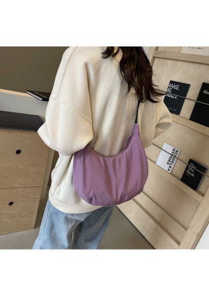 Çapraz Askılı Çanta Taşınabilir Yüksek Kaliteli Naylon Kumaş Basit Stilde Uzun Omuz Askıları, Siyah (Yurt Dışından) modelleri