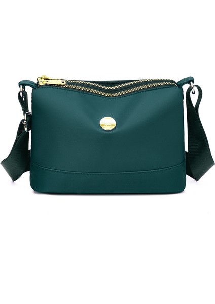 Çapraz Askılı Çanta Taşınabilir Aşınmaya Dayanıklı Yüksek Kaliteli Naylon Kumaş Şık Stil, Koyu Yeşil (Yurt Dışından)