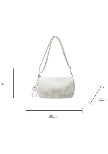 Çapraz Askılı Çanta Taşınabilir Su Geçırmez Yüksek Kaliteli Naylon Malzeme Yüksek Görünümlü Şehirli Sade Düz Renk Stili Yumuşak ve Sert, Beyaz (Yurt Dışından) fiyatları