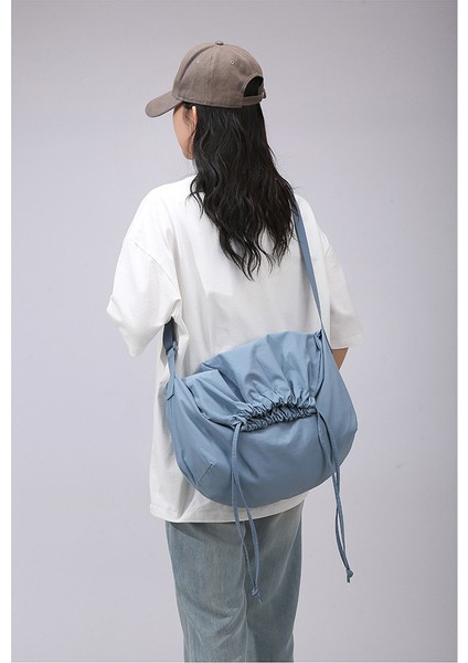 Çapraz Askılı Çanta Taşınabilir Yüksek Kaliteli Oxford Kumaş Kumaş Sade Düz Renk Taze Stil, Mavi (Yurt Dışından) modelleri