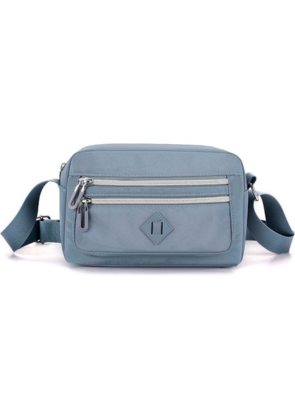 Çapraz Askılı Çanta Taşınabilir Çizilmeye ve Aşınmaya Dayanıklı Yüksek Kaliteli Naylon Kumaş Şık ve Çok Yönlü Stil, Açık Mavi (Yurt Dışından)