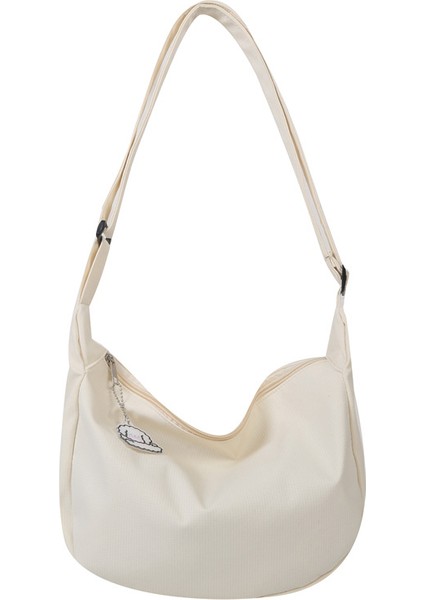 Çapraz Askılı Çanta Taşınabilir Yüksek Kaliteli Tuval Malzemesi ve Kaliteli Işçılik, Beyaz (Yurt Dışından)