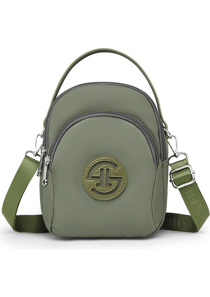 Çapraz Askılı Çanta Taşınabilir Yüksek Yoğunluklu Naylon Kumaş Basit Stil, Açık Yeşil (Yurt Dışından)