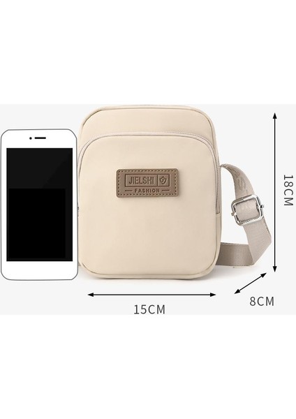 Çapraz Askılı Çanta Taşınabilir Yüksek Kaliteli Aşınmaya Dayanıklı Naylon Kumaş Basit Tarzda Küçük Kare Çanta Tarzı, Beyaz (Yurt Dışından) fiyatları