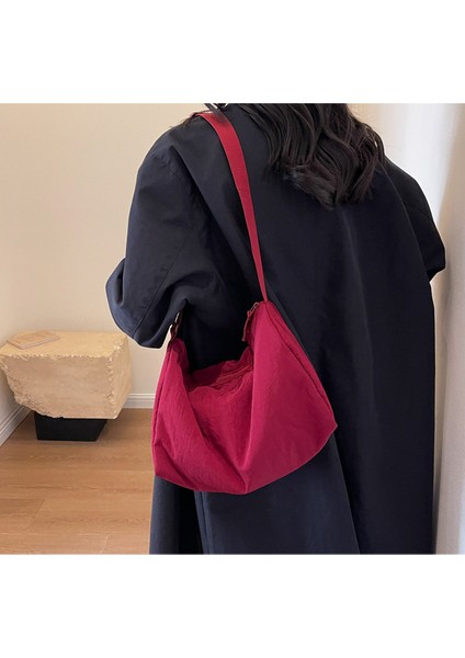 Çapraz Askılı Çanta Taşınabilir Yüksek Kaliteli Naylon Kumaş Basit Düz Renk Stili Ayarlanabilir Omuz Askıları, Mavi (Yurt Dışından) modelleri