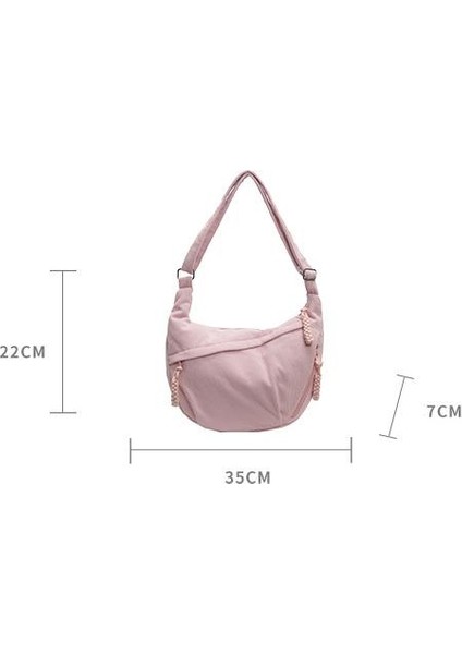 Çapraz Askılı Çanta Taşınabilir Yüksek Kaliteli Kadife Kumaş Düz Renk Taze Stil, Pembe (Yurt Dışından) fiyatları