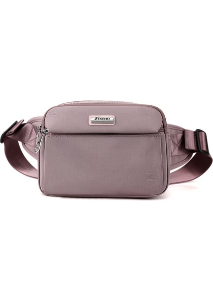 Çapraz Askılı Çanta Taşınabilir Naylon Malzeme Şık Kentsel Basit Stil Hafif ve Dayanıklı, Pembe (Yurt Dışından)