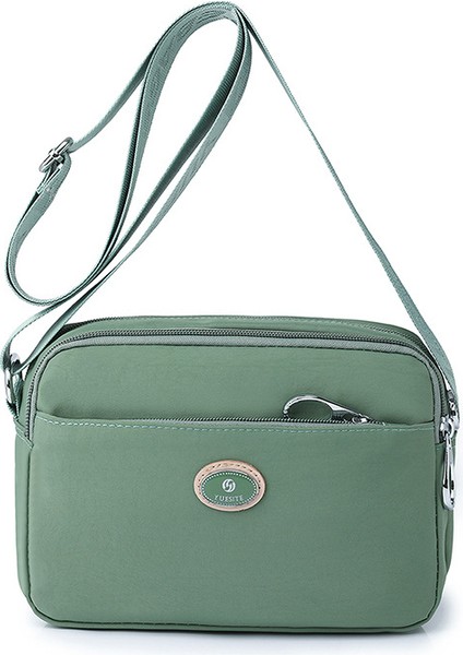 Çapraz Askılı Çanta Taşınabilir Çizilmeye ve Aşınmaya Dayanıklı Yüksek Kaliteli Naylon Kumaş Modaya Uygun ve Modaya Uygun Stil, Yeşil (Yurt Dışından)